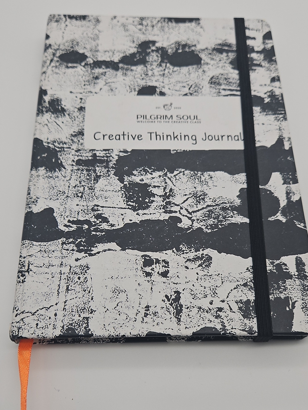 Pilgrim Black & White Abstract Journal with Elastic